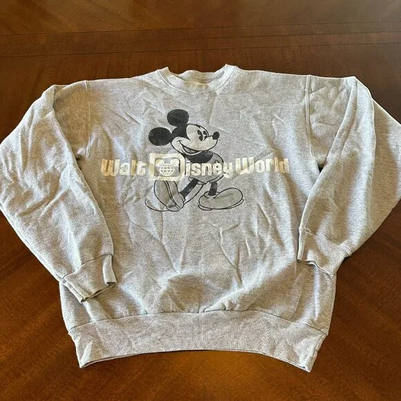 Walt Disney World Retro Sweatshirt Adult Pullover Mickey Mouse Size Small - Picture 1 of 2